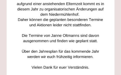 Wichtige Information: aktuelle Elternzeit